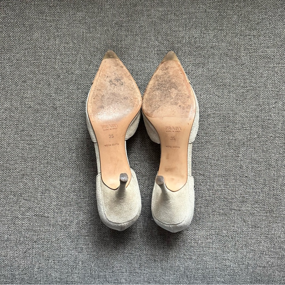 Vintage Prada grommet beige heels - Picture 5 of 5